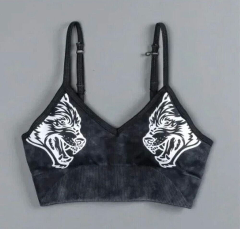 Darc Sport SHE Dual Wolf Chopper Everson Seamless Sports Bra S Black Cloud
